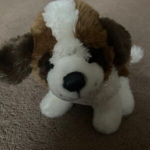 Plush Brown & White Puppy Stuffed Animal Toy